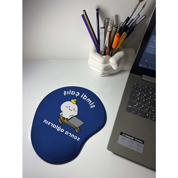 Bilek Destekli Mouse Pad, Yumuşak Doku ve Kaymaz Alt Yüzey
