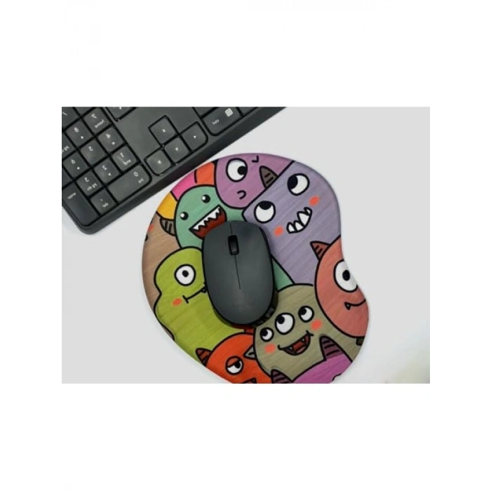 Bilek Destekli Mouse Pad, Yumuşak Doku ve Kaymaz Alt Yüzey