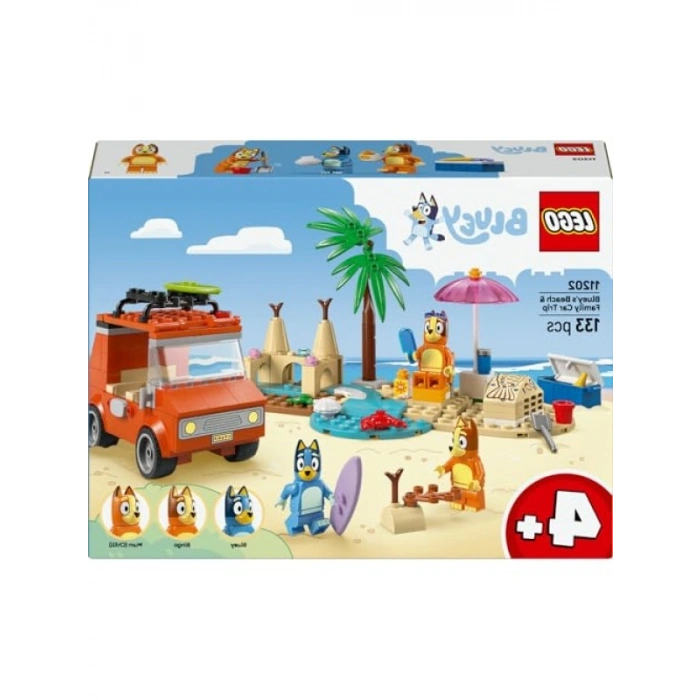 Bluey Ailece Plaj Gezisi Yaratıcı Oyuncak Seti - 4 Yaş ve Üzeri (133 Parça)