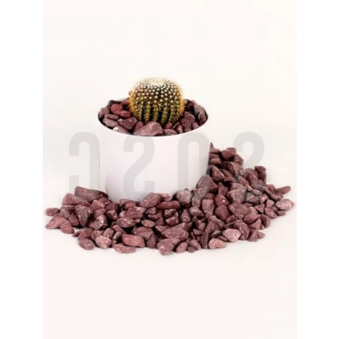 Bordo Dolomit Taşı Bahçe ve Akvaryum Süsleme Taşı, 2-3 cm, 1 kg
