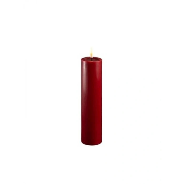 Bordo Renkli 5x20 cm Led Mum - Estetik Aydınlatma