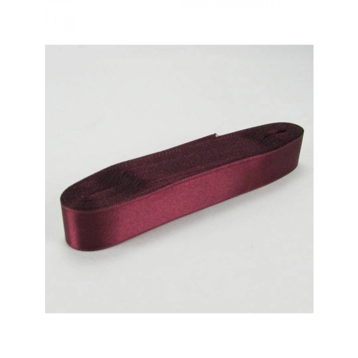 Bordo Renkli Saten Kurdela, 2 cm x 10 Metre