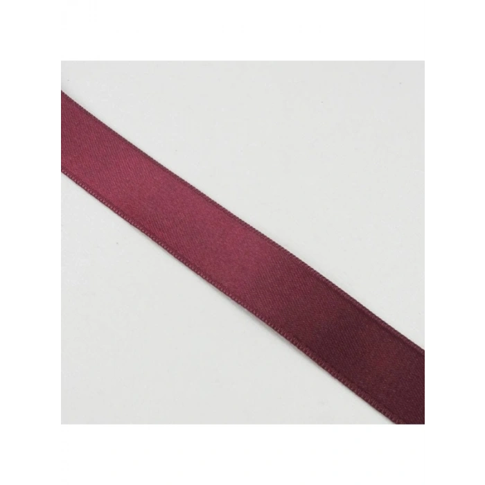 Bordo Renkli Saten Kurdela, 2 cm x 10 Metre