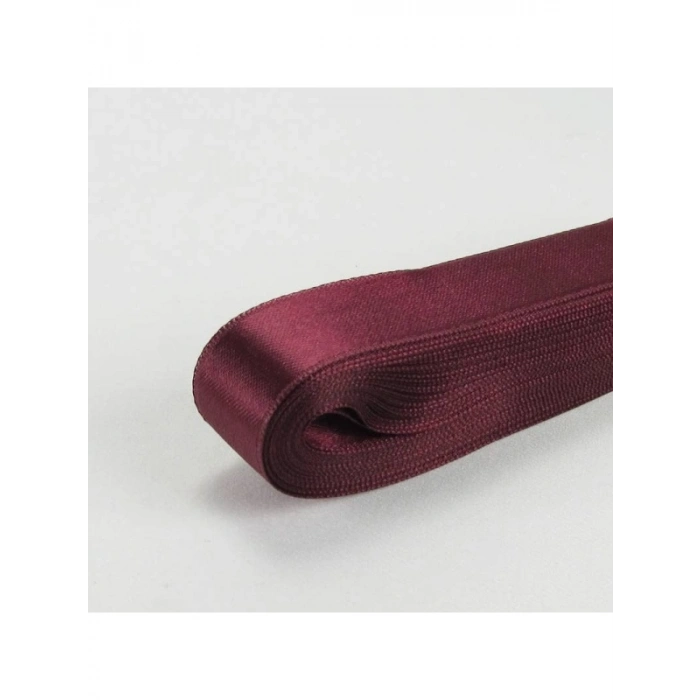 Bordo Renkli Saten Kurdela, 2 cm x 10 Metre