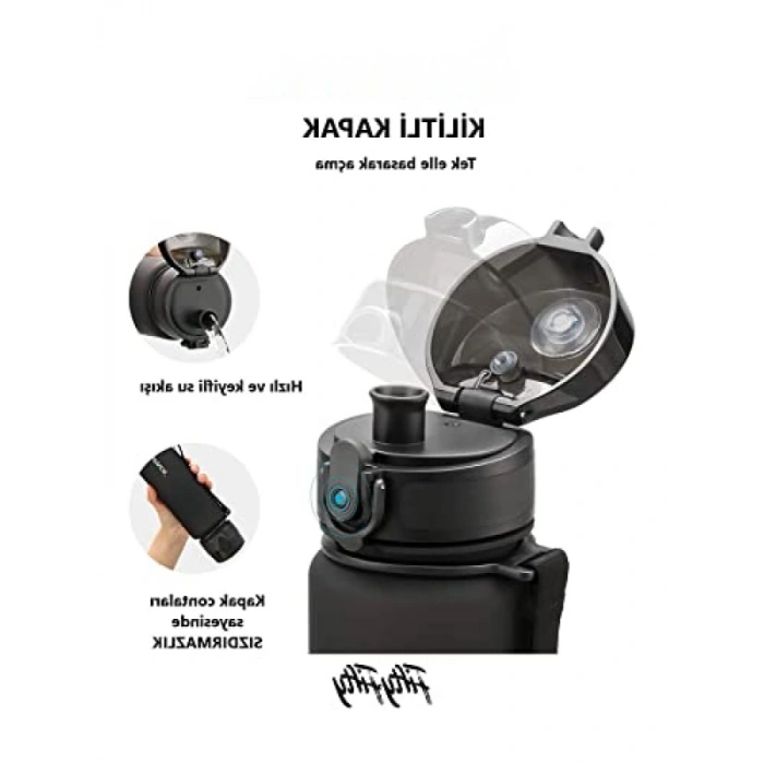 Büyük Boy 28 cm Tritan Su Matarası, 1000 ml Kapasite