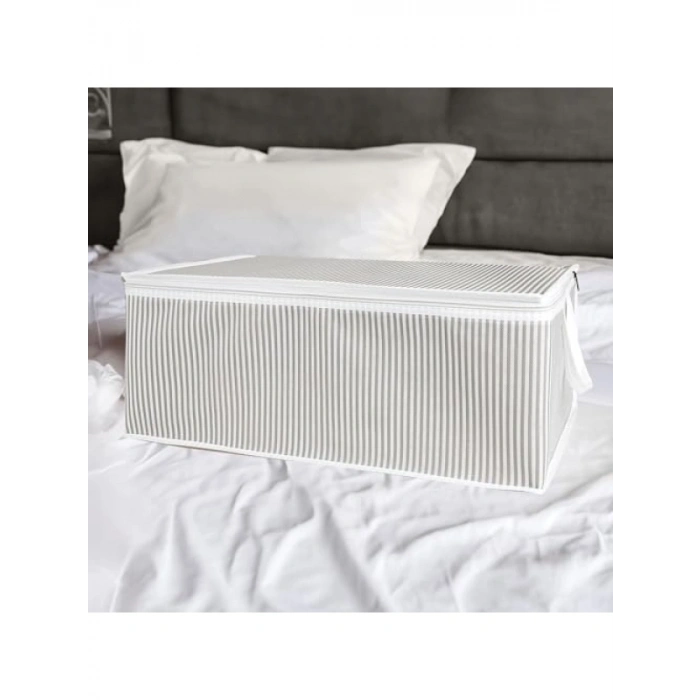 Büyük Boy Kumaş Hurç Organizer - 65 x 45 x 22 cm (Gri)