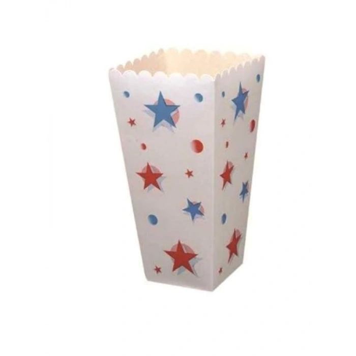 Büyük Karton PopCorn/Mısır Kutusu, 50 Adet