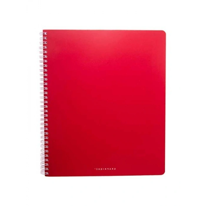 Büyük Kırmızı Spiral Defter - Pembe Mesajlı Eğlenceli Günlük
