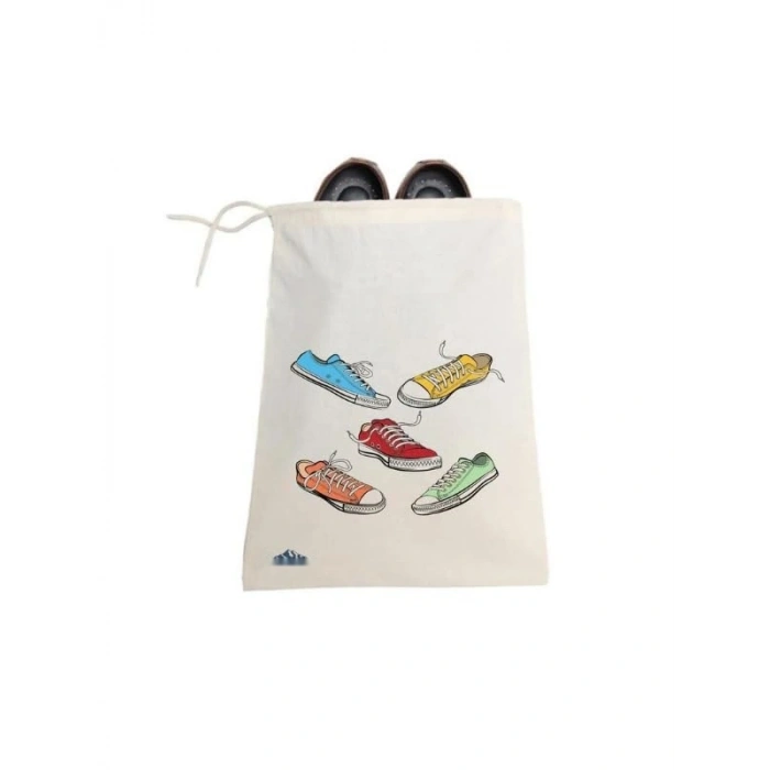 Büzgülü Ham Bez Ayakkabı Torbası 30x40 cm (2 Adet)