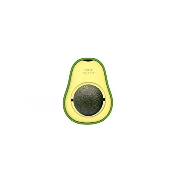 Catnipli Doğal Kedi Yalama Topu - Avokado Şeklinde, 6 Cm