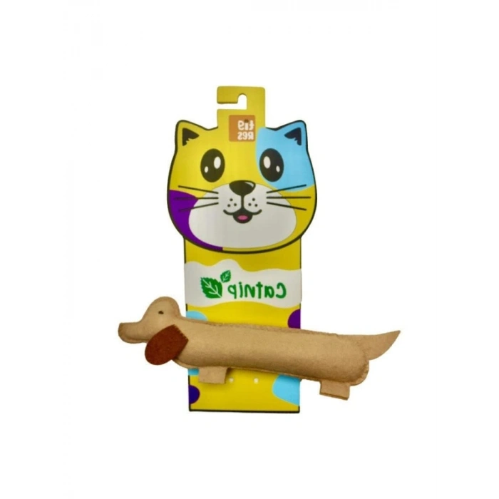 Catnipli Kedi Oyuncağı - Köpek Şeklinde Eğlenceli Tasarım