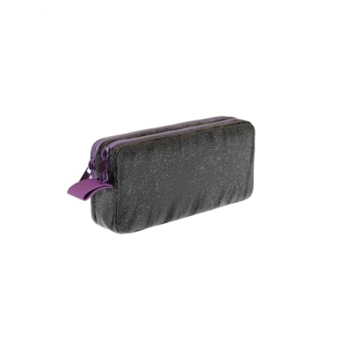 Çift Bölmeli Polyester Kalem Kutusu - 20x7x10 cm