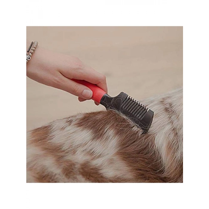 Çift Fonksiyonlu Tıraş Makinesi ile Köpek Tarağı - Kaymaz Sap