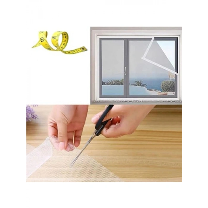 Çift Kat Sineklik Tülü 150x125 cm Pratik Pencere ve Kapı Sinekliği