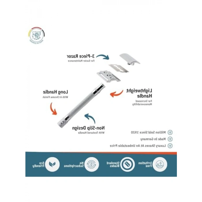 Çift Kenarlı Güvenli Tıraş Makinesi - Ergonomik Tasarım