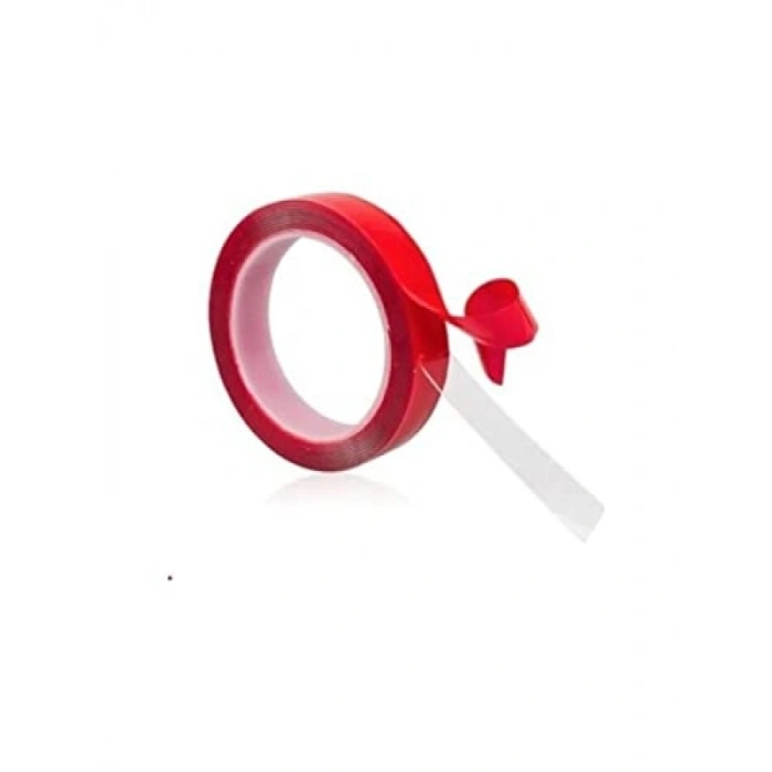 Çift Taraflı Şeffaf Akrilik Silikon Bant - 18mm x 2mt