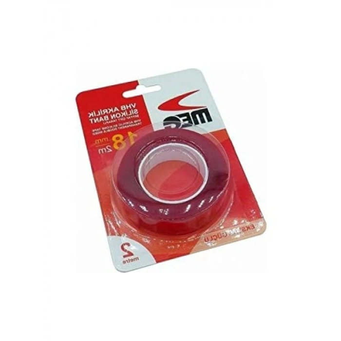 Çift Taraflı Şeffaf Akrilik Silikon Bant - 18mm x 2mt