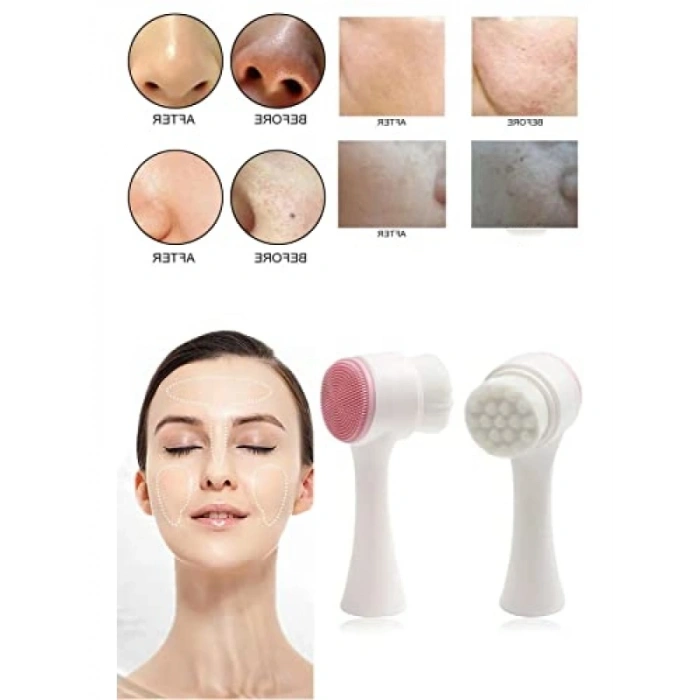 Çift Taraflı Yüz Temizleme Fırçası - Arındırıcı ve Peeling Özellikli