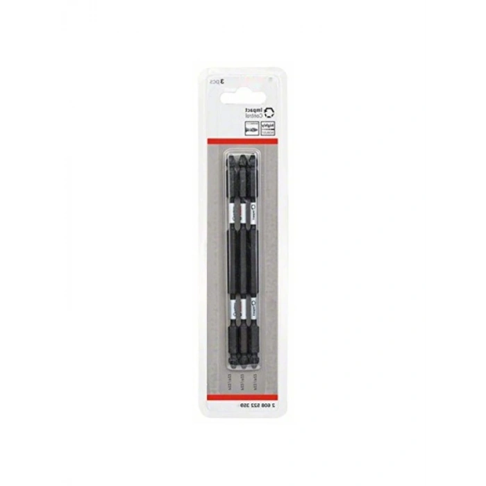 Çift Tornavida Ucu Paketi - PZ2 150 mm, 3 Parçalı
