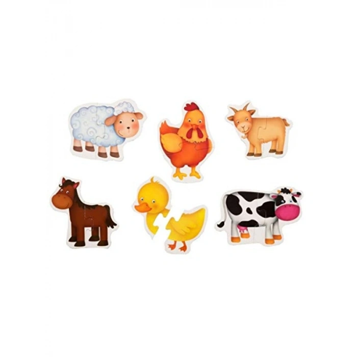 Çiftlik Hayvanları Temalı Puzzle - Eğitici Oyun Seti