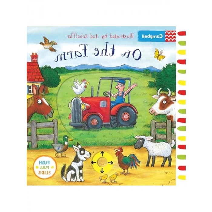 Çiftlik Temalı Push, Pull ve Slide Karton Kitap