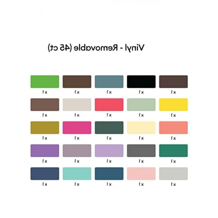Çıkarılabilir Vinil Yaprak Seti, 12x12 inç, 45 Adet