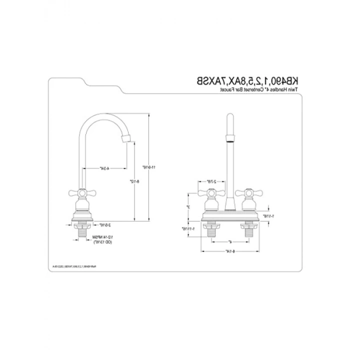 Cilalı Pirinç Bar Musluğu, 10,64 cm Ağız Erişimi