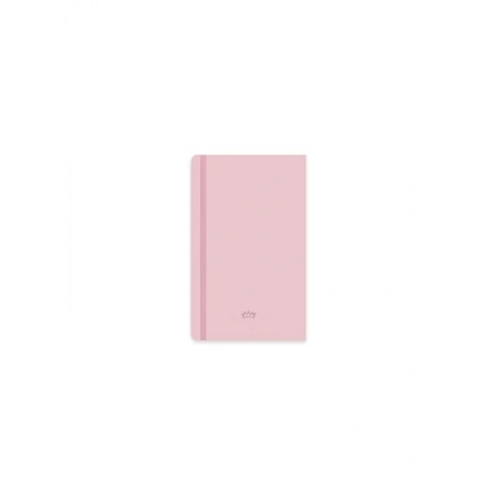 Ciltli Pembe Çizgili Defter - 9x14 Boyut
