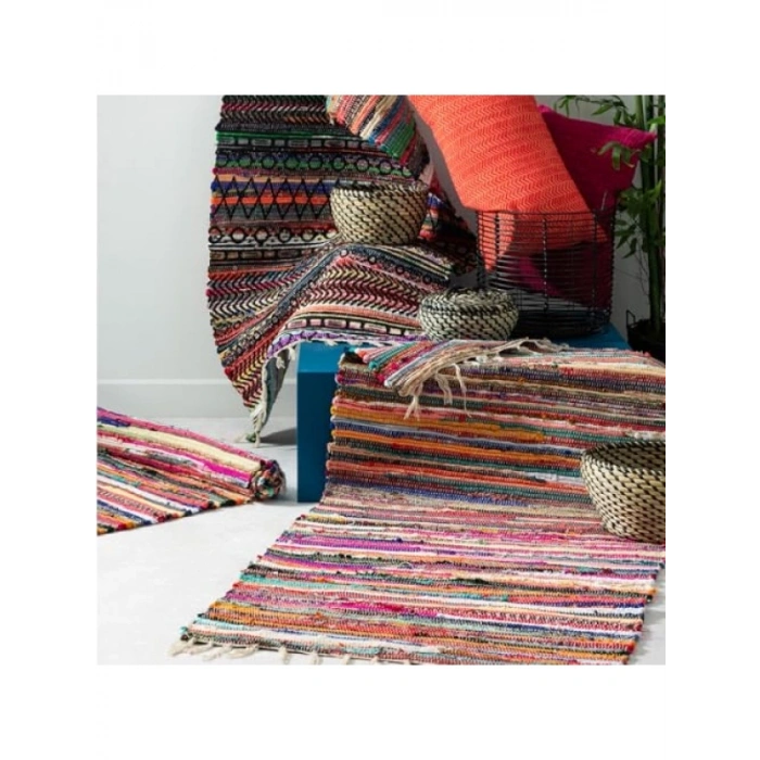 Çok Amaçlı 90x150 cm Pamuk ve Polyester Kilim