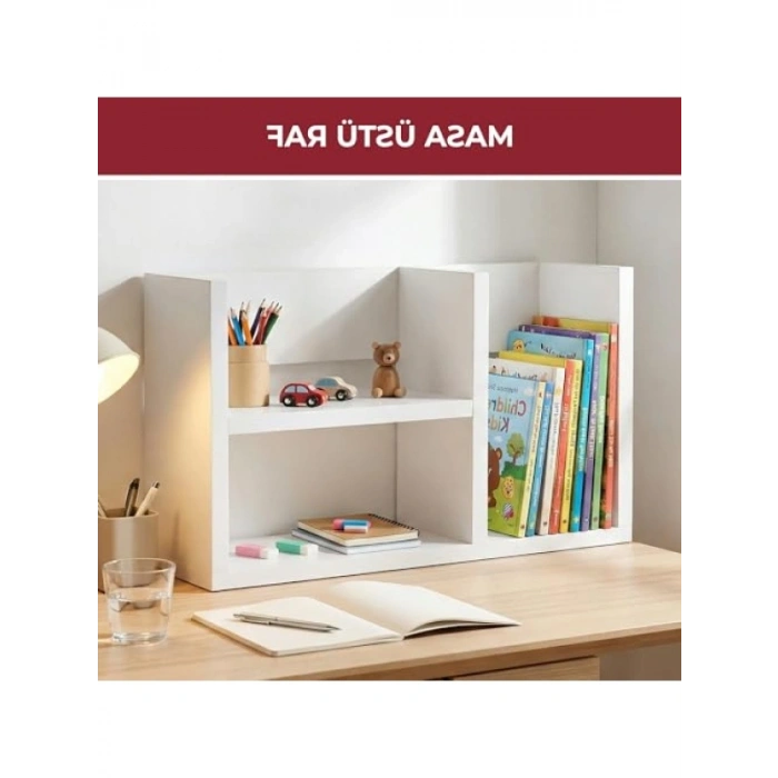 Çok Amaçlı Ahşap Masaüstü Düzenleyici Raf