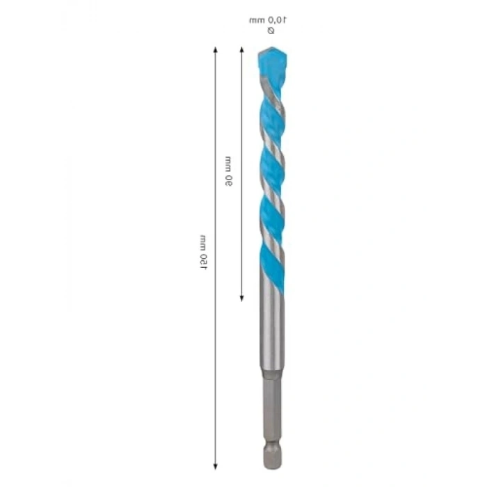 Çok Amaçlı Delme Ucu - 10x150 mm, Beton, Ahşap, Plastik ve Çelik İçin