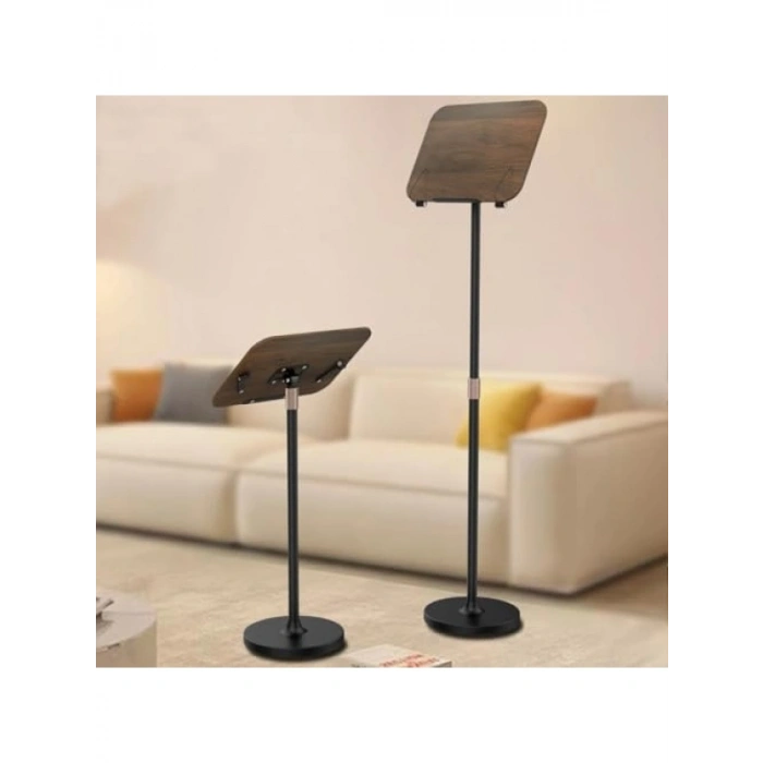 Çok Amaçlı Kitap Okuma Standı - 55 cm Yükseklik, Katlanabilir Metal & Ahşap