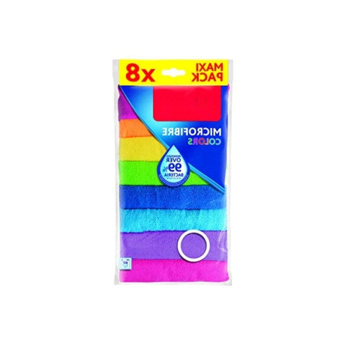 Çok Renkli Mikrofiber Temizlik Bezi - 8 Parça