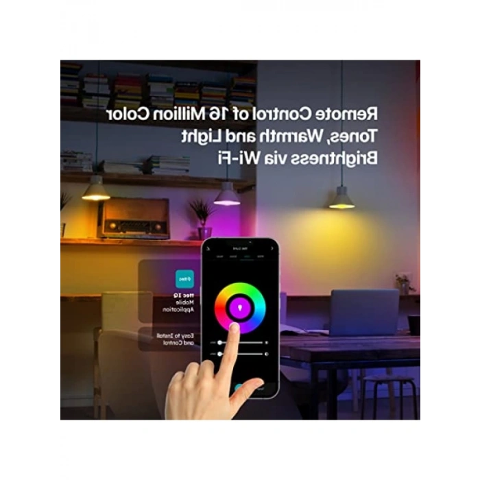 Çok Renkli Wi-Fi Akıllı LED Ampul - 16 Milyon Renk Seçeneği