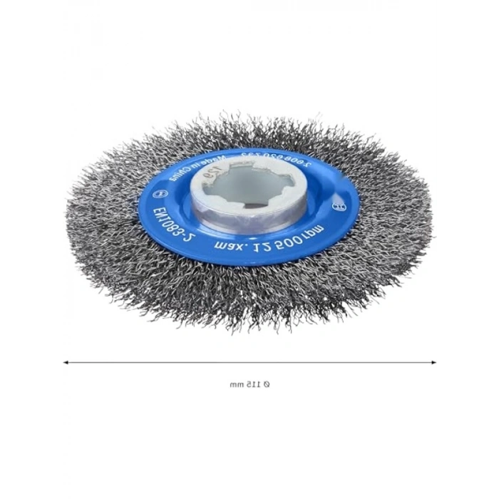 Dalgalı Tel Fırça, Metal Yüzeyler İçin, 115 mm Çapında