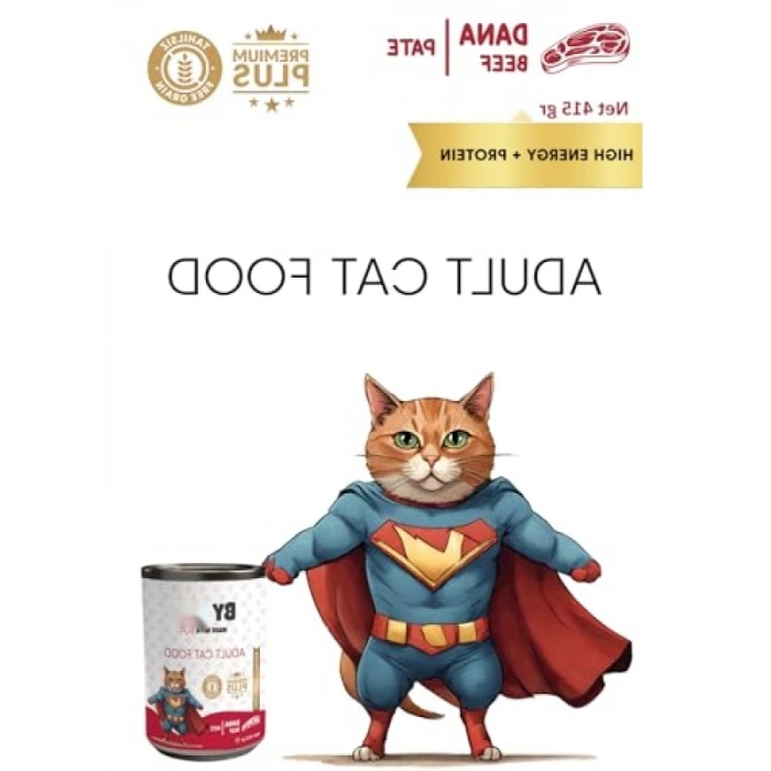 Dana Etli Yaş Mama, Yetişkin Kediler İçin 415 gr x 12 Adet