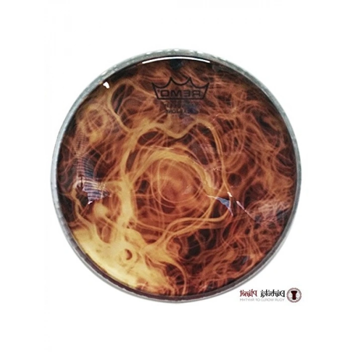 Darbuka Derisi - 9 inç Skyndeep ClearTone, Sarı Duman Desenli