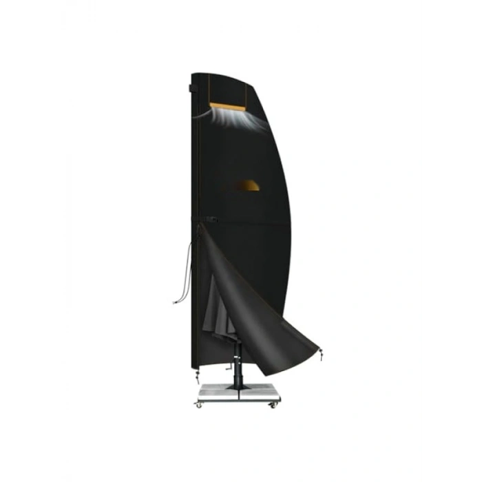 Dayanıklı Bahçe Şemsiye Kılıfı, Su Geçirmez (265-40/70/40 cm) Siyah