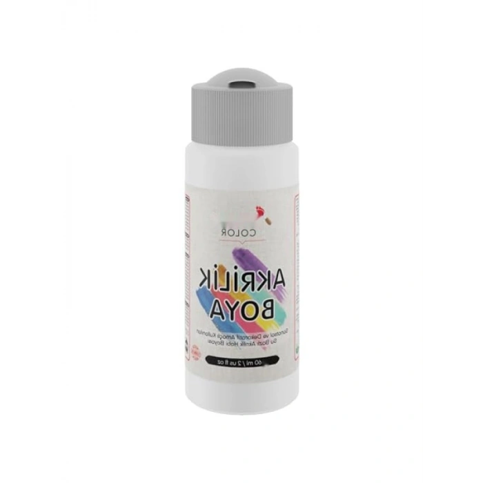 Dayanıklı Beyaz Akrilik Boya - 60 ml