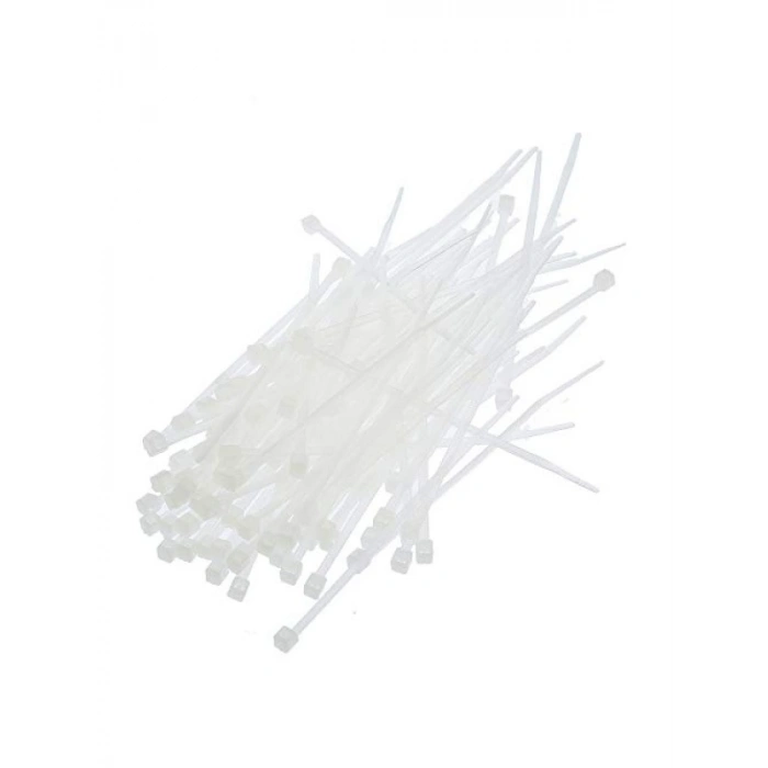 Dayanıklı Beyaz Kablo Bağları 100 x 2.5 mm (50 Adet)