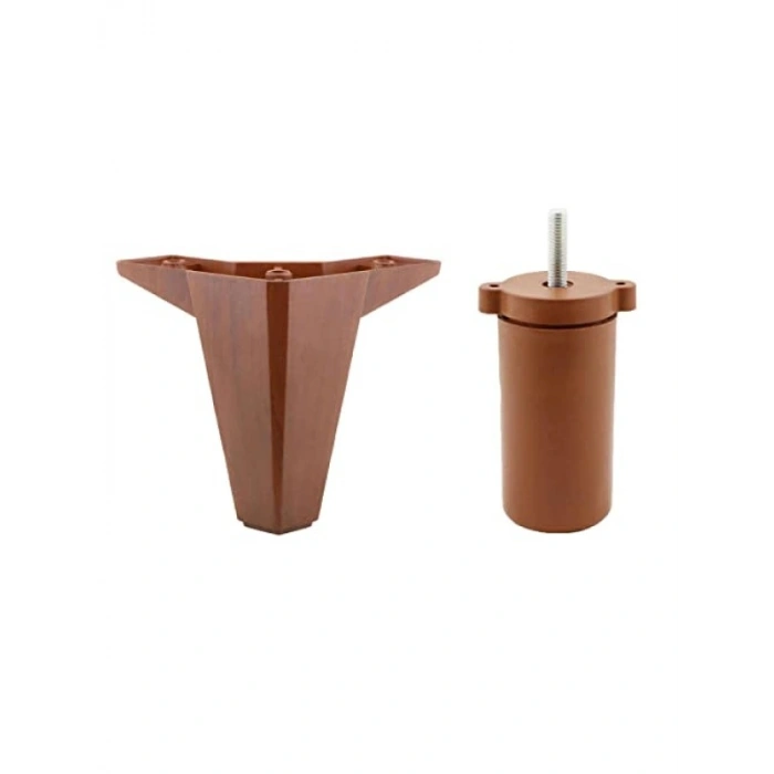 Dayanıklı Mobilya Destek Ayağı, 12 cm Yükseklik, Kahrengi