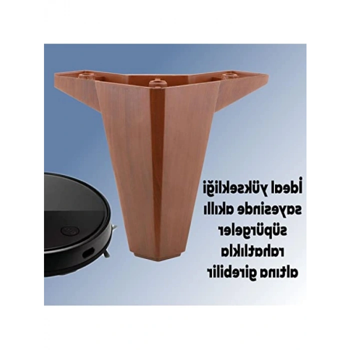 Dayanıklı Mobilya Destek Ayağı, 12 cm Yükseklik, Kahrengi