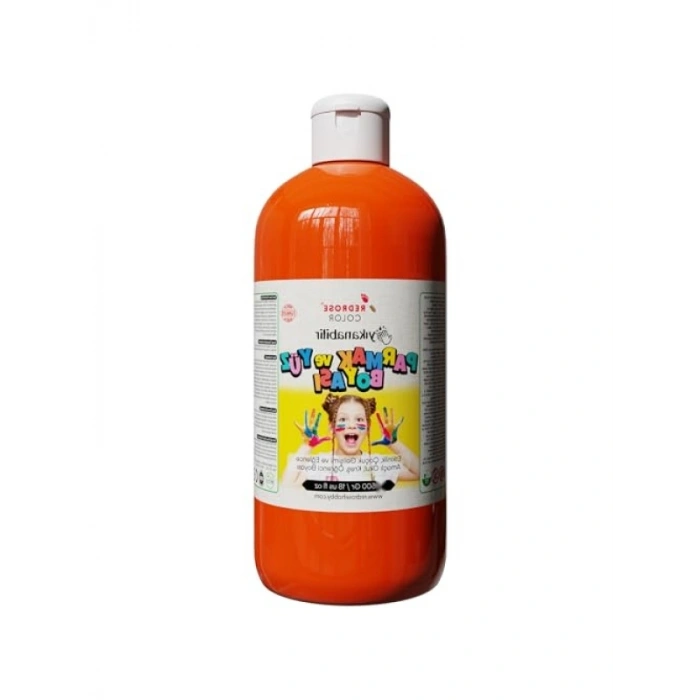 Dayanıklı Parmak Boyası, 500 gr - Turuncu