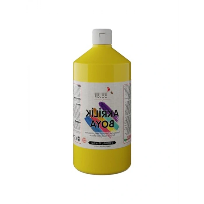 Dayanıklı Sarı Akrilik Boya 1000 gr