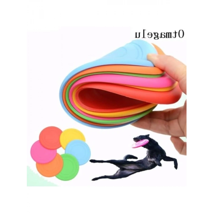 Dayanıklı Silikon Frizbi Köpek Oyuncağı 17.5 cm - Esnek ve Güvenli