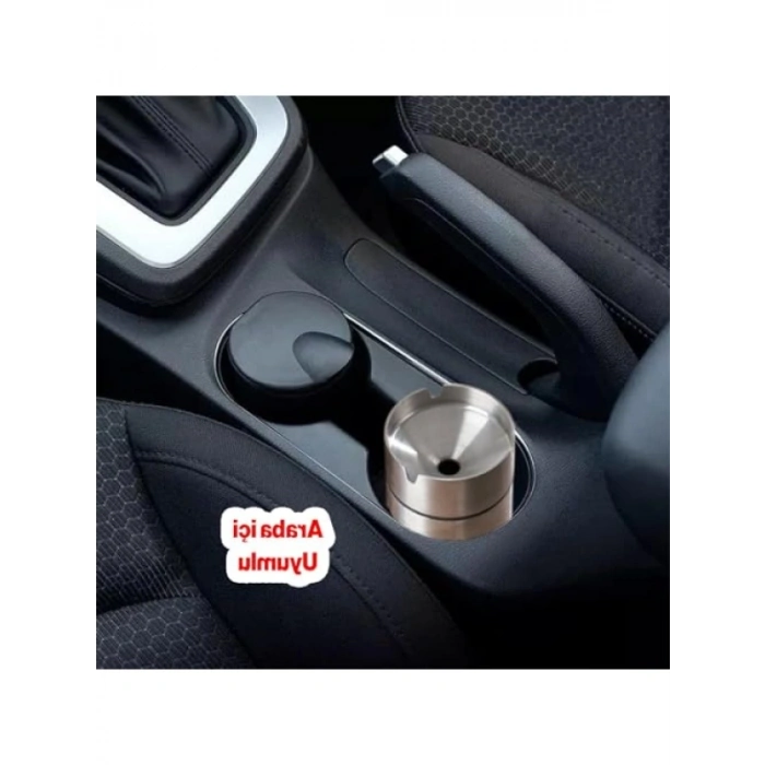 Dekoratif Küçük Küllük - Araba İçi Kullanıma Uygun, Paslanmaz Metal