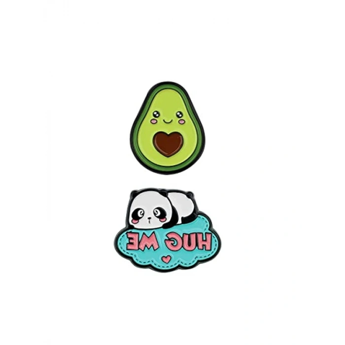 Dekoratif Metal Avokado Tasarımlı Sticker Seti - 10 Parça
