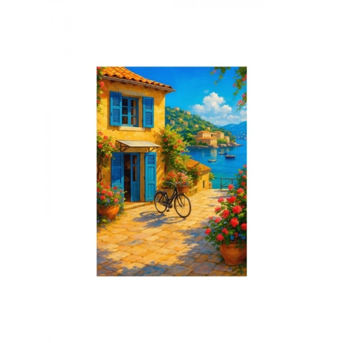 Deniz Kıyısında Bisiklet Temalı 1000 Parça Puzzle