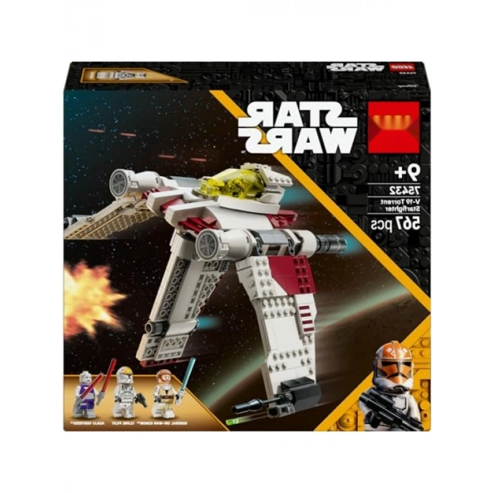 Detaylı Uzay Aracı Yapım Seti - Dönüştürülebilen V-19 Torrent Starfighter ve 3 Figür