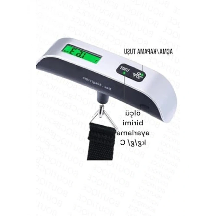 Dijital Işıklı Elektronik Bagaj Tartısı - 50kg Kapasite
